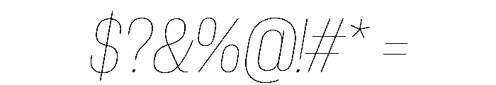 Neue Corp Thin Italic 3 Font OTHER CHARS