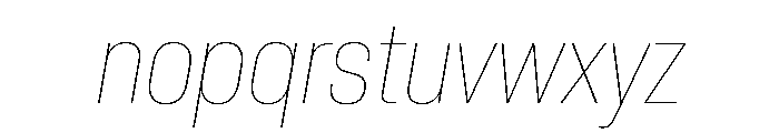 Neue Corp Thin Italic 3 Font LOWERCASE