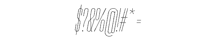 Neue Corp Thin Italic Font OTHER CHARS