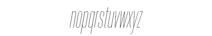 Neue Corp Thin Italic Font LOWERCASE