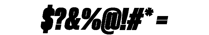 Neue Corp Tight Black Italic Font OTHER CHARS