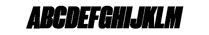 Neue Corp Tight Black Italic Font UPPERCASE