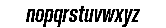Neue Corp Tight Bold Italic Font LOWERCASE