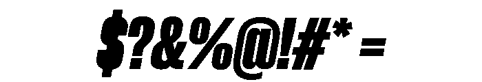 Neue Corp Tight Heavy Italic Font OTHER CHARS