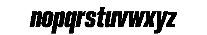 Neue Corp Tight Heavy Italic Font LOWERCASE