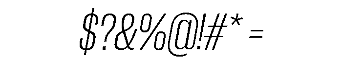 Neue Corp Tight Light Italic Font OTHER CHARS