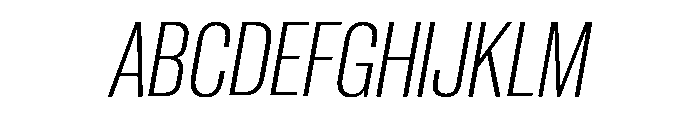 Neue Corp Tight Light Italic Font UPPERCASE