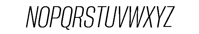 Neue Corp Tight Light Italic Font UPPERCASE