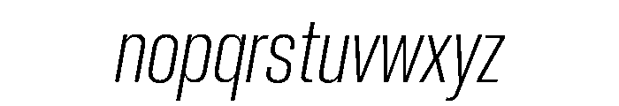 Neue Corp Tight Light Italic Font LOWERCASE