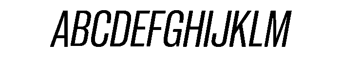 Neue Corp Tight Medium Italic Font UPPERCASE