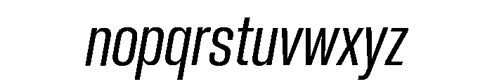 Neue Corp Tight Medium Italic Font LOWERCASE