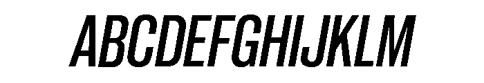 Neue Corp Tight Semibold Italic Font UPPERCASE