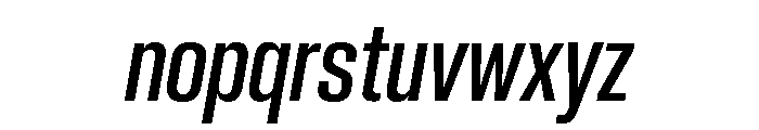 Neue Corp Tight Semibold Italic Font LOWERCASE