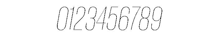 Neue Corp Tight Thin Italic Font OTHER CHARS