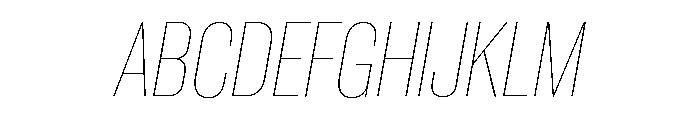 Neue Corp Tight Thin Italic Font UPPERCASE