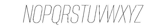 Neue Corp Tight Thin Italic Font UPPERCASE