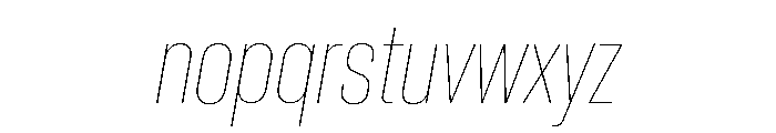 Neue Corp Tight Thin Italic Font LOWERCASE