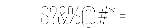 Neue Corp Tight Thin Font OTHER CHARS
