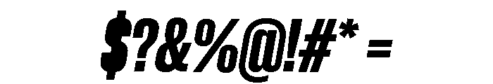 Neue Corp Tight Ultrabold Italic Font OTHER CHARS