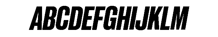 Neue Corp Tight Ultrabold Italic Font UPPERCASE