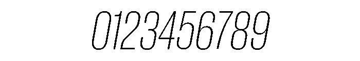 Neue Corp Tight Ultralight Italic Font OTHER CHARS