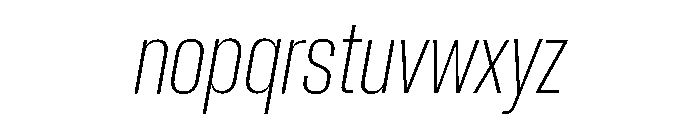 Neue Corp Tight Ultralight Italic Font LOWERCASE