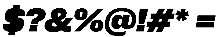 Neue Corp Ultrabold Italic 4 Font OTHER CHARS