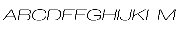 Neue Corp Ultralight Italic 2 Font UPPERCASE