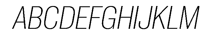 Neue Corp Ultralight Italic 3 Font UPPERCASE