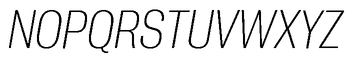Neue Corp Ultralight Italic 3 Font UPPERCASE
