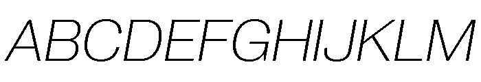 Neue Corp Ultralight Italic 4 Font UPPERCASE