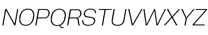 Neue Corp Ultralight Italic 4 Font UPPERCASE