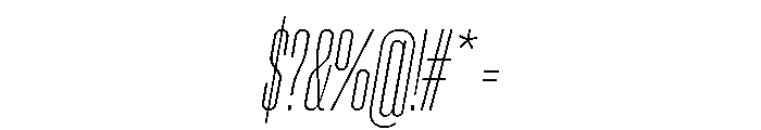 Neue Corp Ultralight Italic Font OTHER CHARS