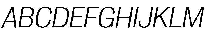 Neue Corp Variable Compact Light Italic Font UPPERCASE