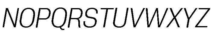 Neue Corp Variable Compact Light Italic Font UPPERCASE