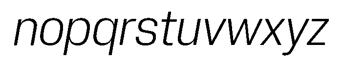 Neue Corp Variable Compact Light Italic Font LOWERCASE