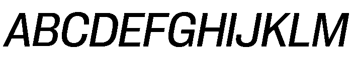 Neue Corp Variable Compact Medium Italic Font UPPERCASE