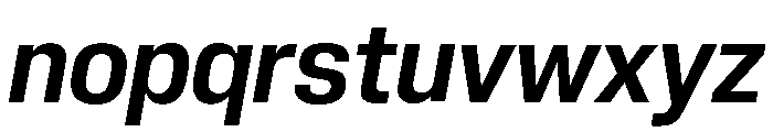 Neue Corp Variable Compact Semibold Italic Font LOWERCASE