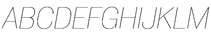 Neue Corp Variable Compact Thin Italic Font UPPERCASE