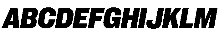 Neue Corp Variable Compact Ultrabold Italic Font UPPERCASE