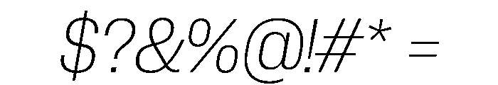 Neue Corp Variable Compact Ultralight Italic Font OTHER CHARS