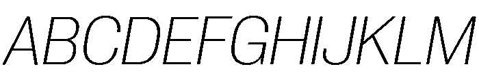 Neue Corp Variable Compact Ultralight Italic Font UPPERCASE