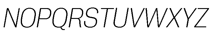 Neue Corp Variable Compact Ultralight Italic Font UPPERCASE