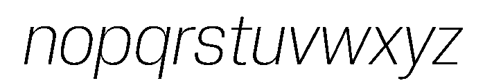 Neue Corp Variable Compact Ultralight Italic Font LOWERCASE