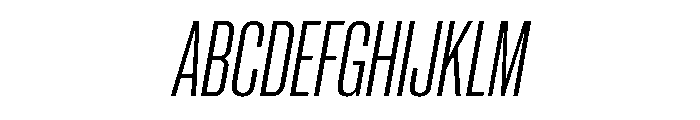 Neue Corp Variable Condensed Italic Font UPPERCASE
