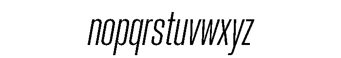 Neue Corp Variable Condensed Italic Font LOWERCASE