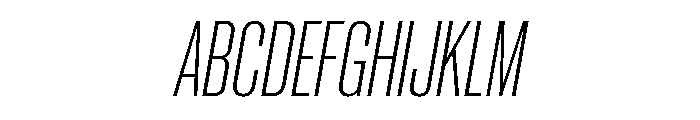 Neue Corp Variable Condensed Light Italic Font UPPERCASE