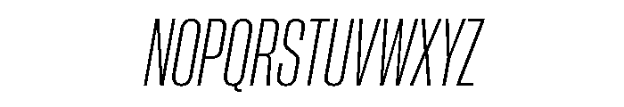 Neue Corp Variable Condensed Light Italic Font UPPERCASE