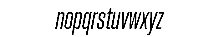 Neue Corp Variable Condensed Medium Italic Font LOWERCASE