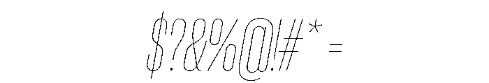 Neue Corp Variable Condensed Thin Italic Font OTHER CHARS